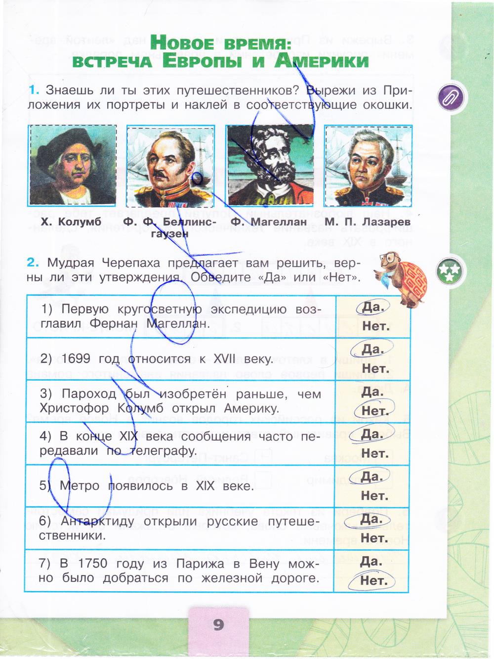 Гдз по окружающему миру за 4 класс, рабочая тетрадь плешаков а.а., крючкова е.а.  онлайн от гдзшник.ru часть 1 страница 45
