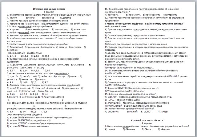 Гдз рф - готовые ответы по русскому языку для 4 класса тесты е.м. тихомирова умк  экзамен