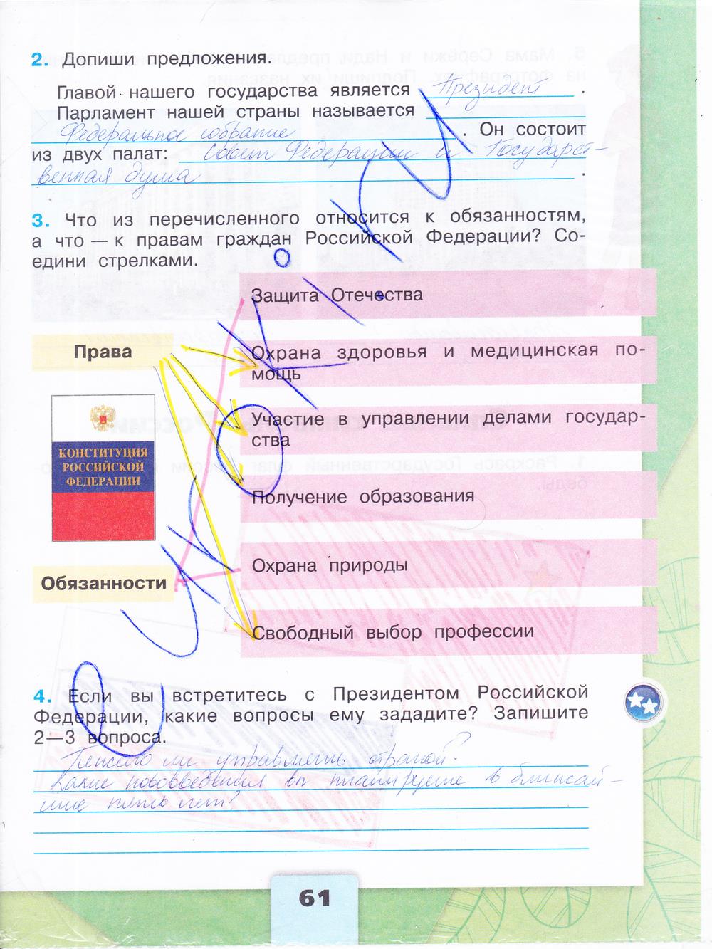 Гдз по окружающему миру 4 класс рабочая тетрадь  плешаков  школа россии